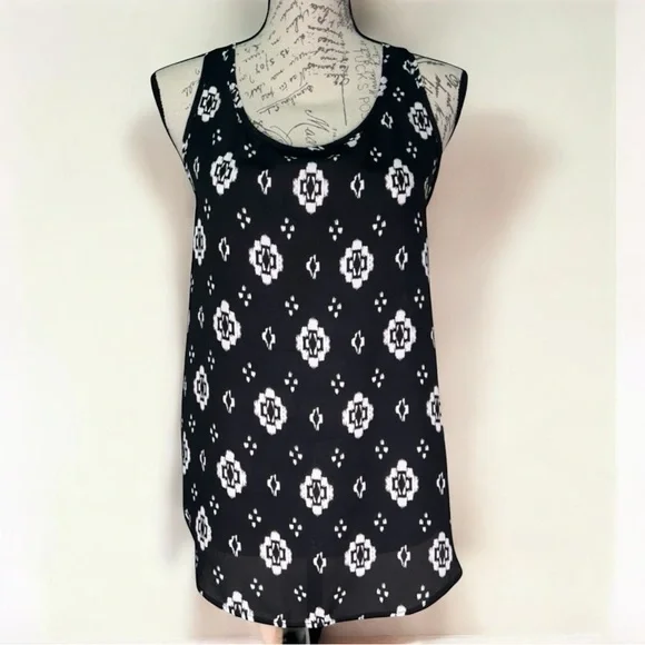 Olive & Oak Sleeveless Tank Top Black and White Size XS - Picture 13 of 16